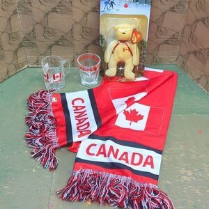 OH Canada bundle, FIFA 2015 world cup scarf, Beanie baby maple,shot glasses,